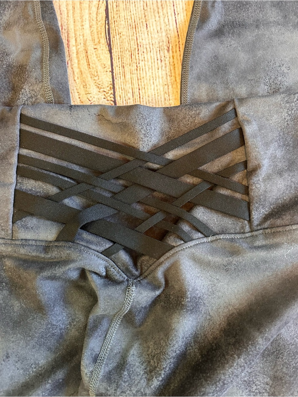 Fabletics Boost PowerHold High Waisted 7/8 Leggings Onyx Smudge M - Picture 5 of 6